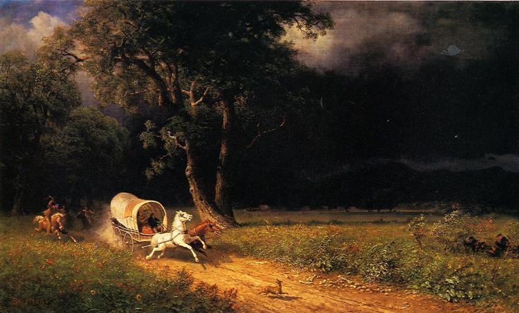 Albert Bierstadt Oil Painting The Ambush